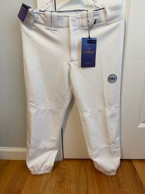 Pro Women's White Baseball Jogger Pants
